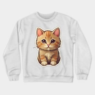 Whisker Whimsy - Adorable Cat Design Tee Crewneck Sweatshirt